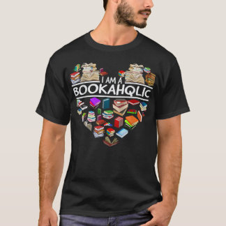 T-shirt Im A BOOKAHOLIQ, livres de bibliothèque librairie