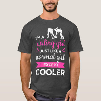 T-shirt Im A Curling Girl Cadeau Ice Curling Sport Cur