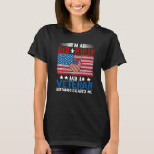T-shirt I'm a Dad Papaw And Veteran Nothing Scares Me Amer (Devant)
