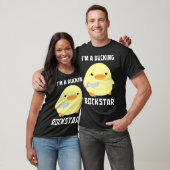 T-shirt I'm A Ducking Rockstar Duck With Knife Meme (Unisexe)