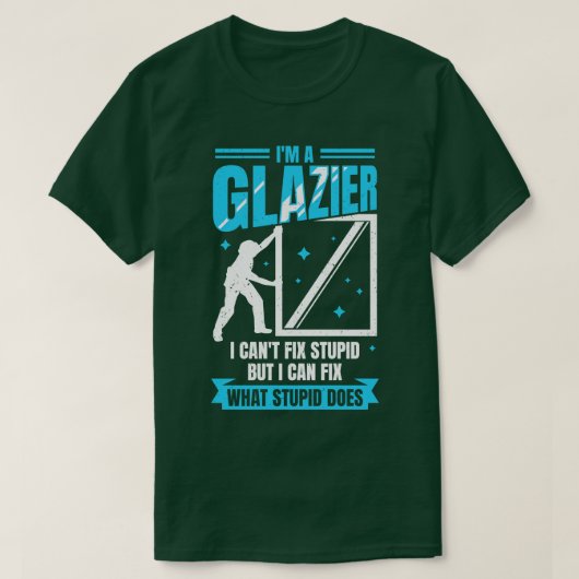 T-shirt Im A Glazier Fenêtre Verre Installer Cadeau (Design devant)
