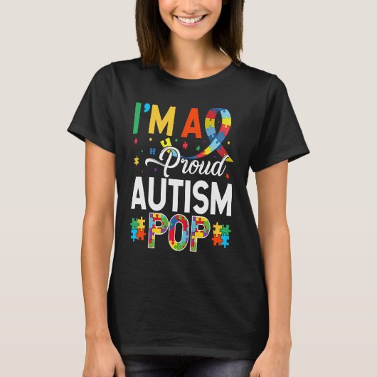 T-shirt I'm a Proud Autism Pop Matching Autism Awareness D (Devant)