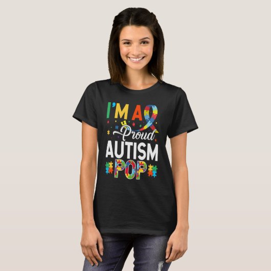 T-shirt I'm a Proud Autism Pop Matching Autism Awareness D (Devant entier)