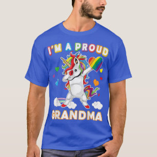 T-shirt I'm A Proud LGBT Gay Grandma Pride Dabbing Unicorn
