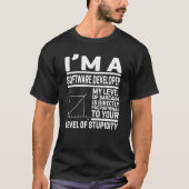 T-shirt I'm A Software Developer My Level Of Sarcasm Is Di (Devant)