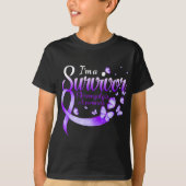 T-shirt I'm A Survivor Fibromyalgia Awareness Butterfly 1 (Devant)
