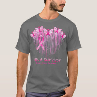 T-shirt I'm A Survivor Pink Butterfly Breast Cancer Awaren
