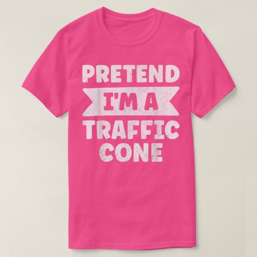 T-shirt I'm A Traffic Cone Costume Orange Lazy Halloween 5 (Design devant)