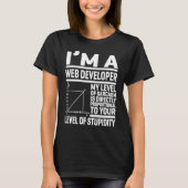 T-shirt I'm A Web Developer My Level Of Sarcasm Is Directl (Devant)