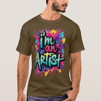 T-shirt im an artiste texte de graffitis mignon