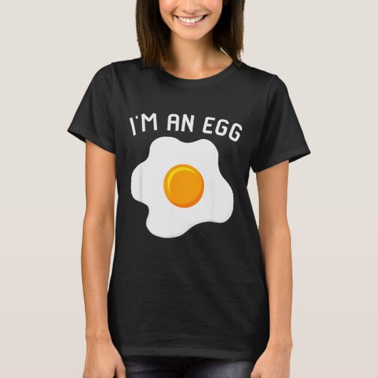 T-shirt I'm An Egg Costume Funny Halloween Present Fried E (Devant)