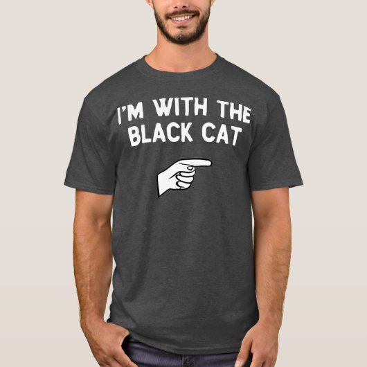 T-shirt Im Avec Costume Chat Noir Halloween Correspondant (Devant)