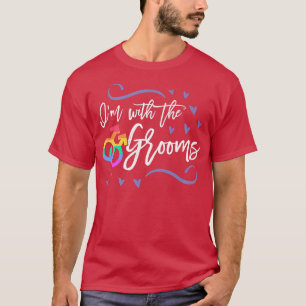 T-shirt Im Avec Grooms LGBTQ Gay Mariage Matching Bach