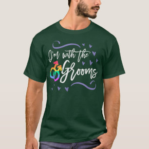 T-shirt Im Avec Grooms LGBTQ Gay Mariage Matching Bach