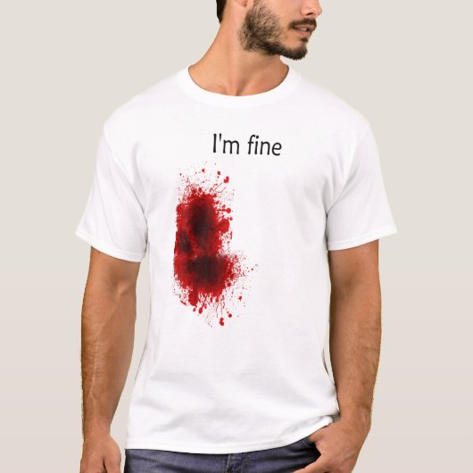 T-shirt Im Bloody Wound Halloween Costume brut (Devant)