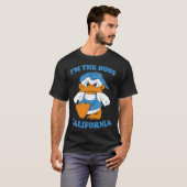 T-shirt Im Boss California Duck White T black lab chip (Devant entier)