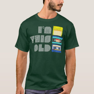 T-shirt Im Ce Vieux Vieux VHS Disquette Disquette Cassette