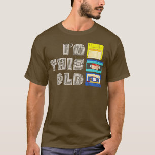 T-shirt Im Ce Vieux Vieux VHS Disquette Disquette Cassette