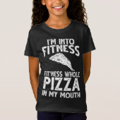 T-Shirt Im Dans Fitness Pizza Dans Mon Exer De Gym Bouche (Devant)