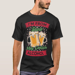 T-shirt Im De Reno Peut Contenir De L'Alcool Nevada Bière