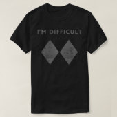 T-shirt Im Difficulté Funny Double Diamants Noirs Ski Snow (Design devant)
