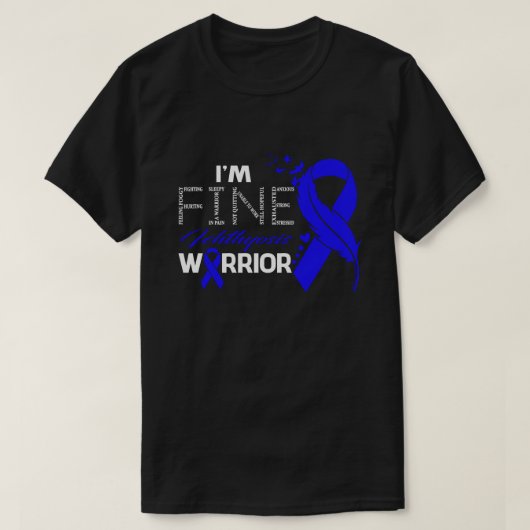 T-shirt I'm Fine Ichthyosis Warrior Awareness Feather (Design devant)