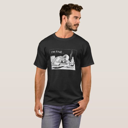 T-shirt Im Fine Skeleton Halloween Éffrayant Bones Skuls T (Devant entier)