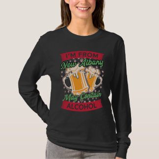 T-shirt Im From New Albany May Contain Alcohol Indiana Bee
