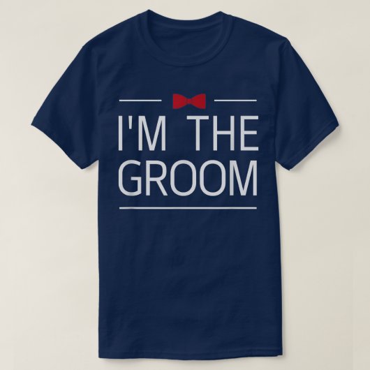 T-shirt Im Groom red bow cravate Groomsmen Crew Team Bache (Design devant)