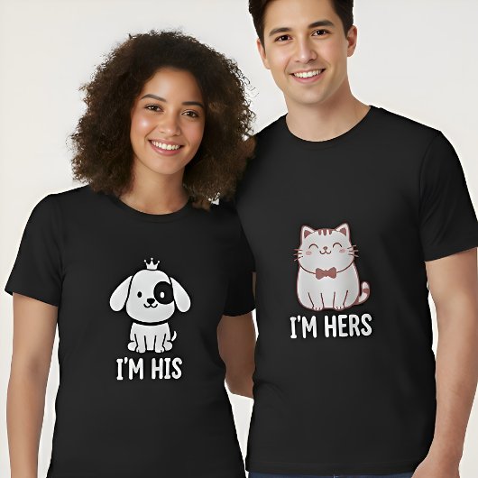 T-shirt I'm Hers Matching Couples Cat