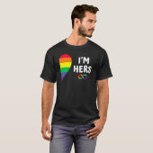 T-shirt Im Hers Shers Mine Correspondance Pour Pride Lesbi (Devant entier)