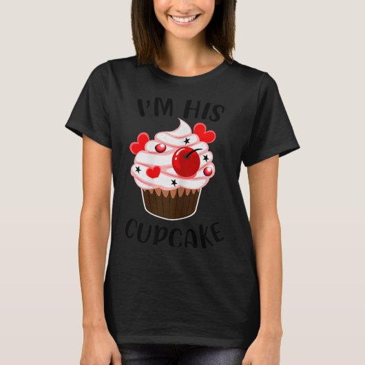T-shirt I'm His Cupcake I'm Her Studmuffin Valentine Match (Devant)