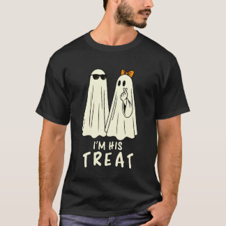 T-shirt I'm His Treat Ghosts Funny Couple Matching Hallowe