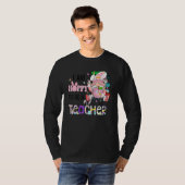 T-shirt I'm Hoppy To Be A Teacher Easter Rainbow Bunny Gno (Devant entier)