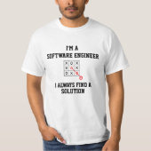 T-shirt Im Ingénieur Logiciel Je Trouve Toujours Une Solut (Devant)