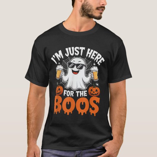 T-shirt I'm Just Here For The Boos Funny Halloween Ghost (Devant)