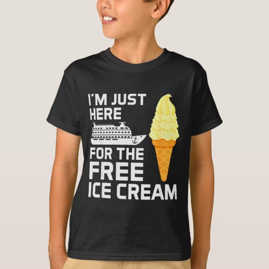 T-shirt I'm Just Here For The Ice Cream Funny Cruise 2025 (Devant)