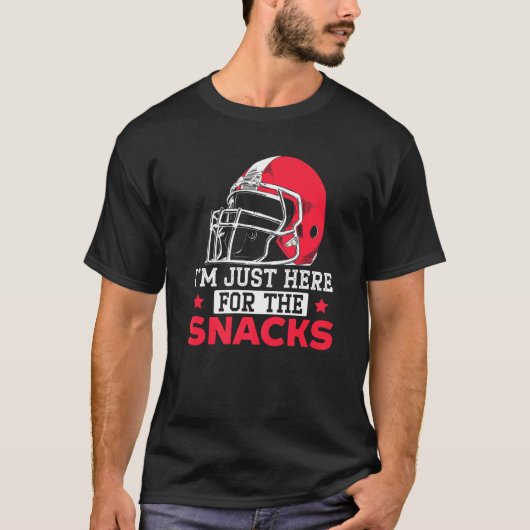 T-shirt I'm Just Here For The Snacks Fantasy Football Game (Devant)