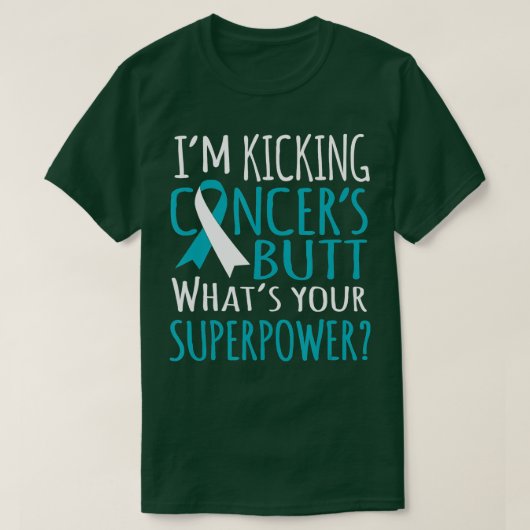 T-shirt Im Kicking Cancers Butt Cervical Sensibilisation S (Design devant)