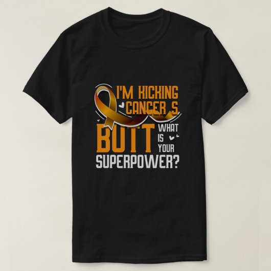 T-shirt I'm Kicking Cancer's Butt Leukemia Awareness Survi (Design devant)