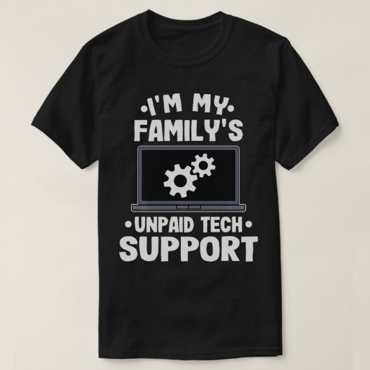 T-shirt Im Mes Familles Support Technique Non Payé Funny O (Design devant)