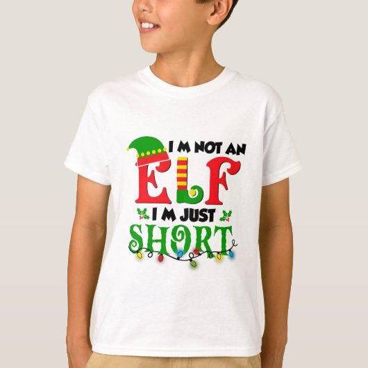 T-shirt Im Not An Elf Just Short Funny Christmas Xmas Men  (Devant)