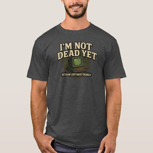 T-shirt I'm Not Dead Yet – Vintage Tech Emblem Tee (Devant)