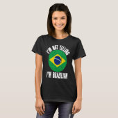 T-shirt I'm Not Yelling I'm Brazilian Retro Distressed Bra (Devant entier)