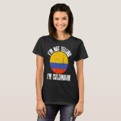 T-shirt I'm Not Yelling I'm Colombian Retro Distressed Col (Devant entier)