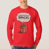 T-shirt I'm Only Here For The Snacks, Grinch Mode Xmas (Devant)