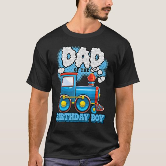T-shirt I'm Papa of the Birthday Boy Train Birthday Party  (Devant)