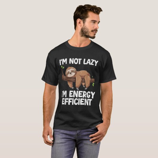 T-shirt Im Pas Lazy Im Économie D'Énergie Sloth (Devant entier)