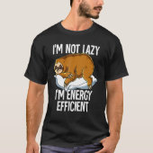 T-shirt Im Pas Lazy Im Économie D'Énergie Sloth (Devant)