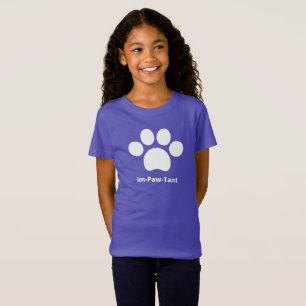 T-shirt Im-Paw-Tant Girls Jersey